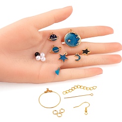 DIY Starry Sky Theme Dangle Earring Making Kits&nbsp;DIY-FS0001-49