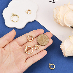 6Pcs 3 Styles Brass Spring Gate Clasps&nbsp;KK-SC0007-09