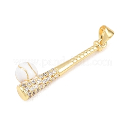 Brass Micro Pave Cubic Zirconia with Enamel Pendants&nbsp;LS-KK-Z145-04G
