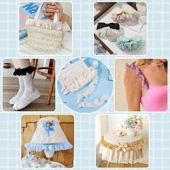 4 Yards Polyester Wrinkle Lace Ribbon&nbsp;OCOR-TA0004-18F