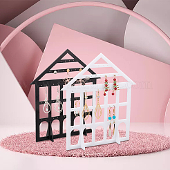 Detachable Lovely House Acrylic Earring Display Stands&nbsp;EDIS-WH0029-48B
