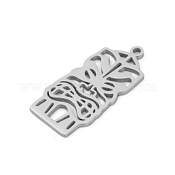 304 Stainless Steel Pendants&nbsp;STAS-U041-03B-P