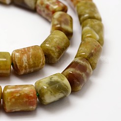 Column Natural Dragon Blood Jasper Beads Strands&nbsp;G-K070-11