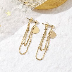 Golden 304 Stainless Steel Stud Earrings&nbsp;EJEW-JE05733-03