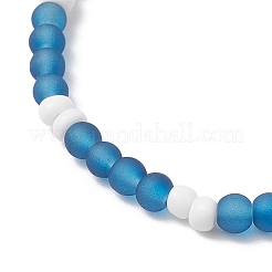 2Pcs 2 Styles Evil Eye Glass Beads Stretch Bracelets & Glass Seed Beads Stretch Bracelets for Women&nbsp;BJEW-JB11895