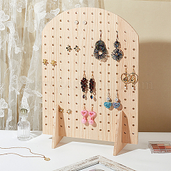Arch Shaped Wood Earring Organizer Display Stands&nbsp;ODIS-WH0043-103