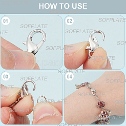 400Pcs Zinc Alloy Lobster Claw Clasps&nbsp;FIND-SP0001-33P