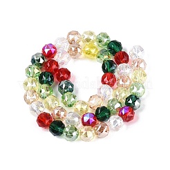 Electroplate Transparent Glass Beads Strands&nbsp;EGLA-Q135-8MM-C08