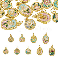 20Pcs 10 Styles Alloy Enamel Pendants&nbsp;FIND-TA0009-35