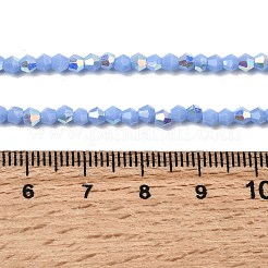 AB Color Plated Opaque Glass Beads Strands&nbsp;GLAA-G127-02D