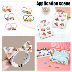 50pcs 5 Style Opaque Resin Cabochons&nbsp;RESI-NB0001-83