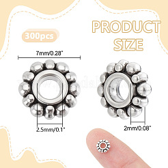 300Pcs Tibetan Style Spacer Beads&nbsp;TIBE-HY0001-15