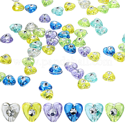 600Pcs 6 Colors Plating Transparent Acrylic Beads&nbsp;PACR-PA0001-14