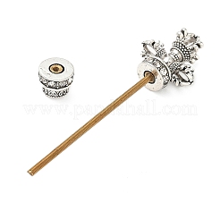 Brass Screw Peg Bails&nbsp;KK-NH0008-02AS