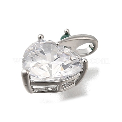 Brass Pave Clear Cubic Zirconia Charms&nbsp;LS-KK-Q048-21P