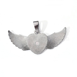 Alloy Pendant Cabochon Settings&nbsp;LS-PALLOY-S107-002B-RS