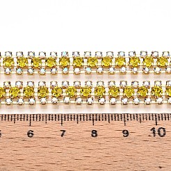 Iron Rhinestone Cup Chains&nbsp;CH-T006-04G-04