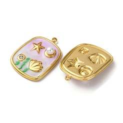 304 Stainless Steel Enamel Pendants&nbsp;X1-STAS-L299-18G-03