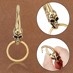 Skull Brass Lobster Claw Clasps&nbsp;KK-WH20002-20A
