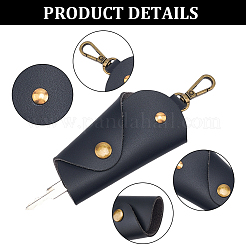 2Pcs 2 Colors Vintage PU Leather Key Packing Bags with Alloy Clasps&nbsp;ABAG-GL0001-07