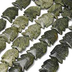 Natural Serpentine Green Lace Stone Beads Strands&nbsp;GG-CBACC04-01