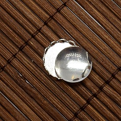 9.5~10mm Clear Domed Glass Cabochon Cover for Flat Round DIY Photo Brass Cabochon Making&nbsp;DIY-X0103-S-NR