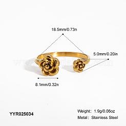 304 Stainless Steel Cuff Rings for Women&nbsp;GY1904