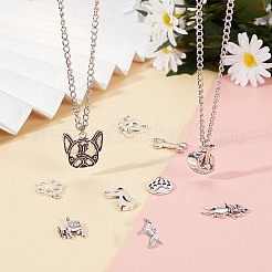 Tibetan Style Alloy Puppy Pendants&nbsp;TIBEP-SC0001-66AS
