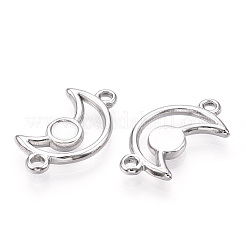 Non-Tarnish 304 Stainless Steel Cabochon Connector Settings&nbsp;STAS-B031-12P