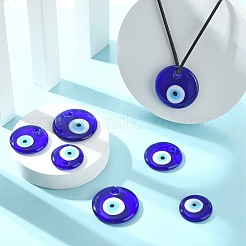 18Pcs 3 Styles Handmade Evil Eye Lampwork Pendants&nbsp;LAMP-CJ0002-74