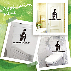 Toilet Wall Plastic Stickers&nbsp;AJEW-WH20023-04