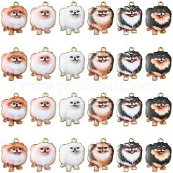 30Pcs 6 Styles Printed Alloy Pendants&nbsp;ENAM-CJ0005-33