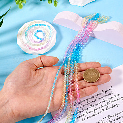12 Strands 3 Styles Gradient Color Baking Paint Glass Bead Strands&nbsp;DGLA-TA0001-21E