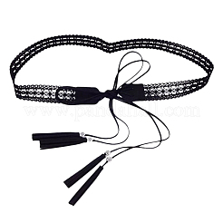 Bohemian Imitation Leather Tassel Wrap Chain Belts&nbsp;AJEW-WH20033-096AS-B