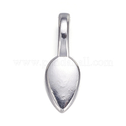 Tibetan Style Alloy Glue-on Flat Pad Bails&nbsp;TIBEP-AB3348Y-S-NF