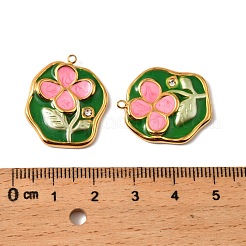 304 Stainless Steel Enamel Pendants&nbsp;STAS-Z145-08G-01