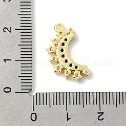 Brass Micro Pave Cubic Zirconia Pendants&nbsp;KK-F929-09G