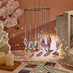 20Pcs 2 Styles Glass Pendants&nbsp;PALLOY-GA00056