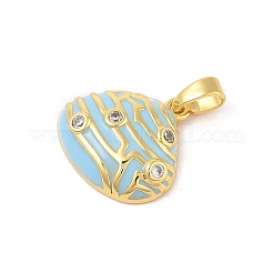 Brass Micro Pave Cubic Zirconia Pendants&nbsp;KK-R100-12G-02