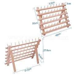 60 Spools Solid Wood Sewing Embroidery Thread Stand Holder Rack&nbsp;ODIS-WH0001-01