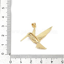 Brass Micro Pave Cubic Zirconia Pendants&nbsp;KK-U058-26G