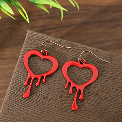 Valentine's Day Alloy Enamel Dangle Earrings&nbsp;WG5C6E2-01