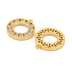 Brass Clear Cubic Zirconia Pendants&nbsp;KK-N254-31G