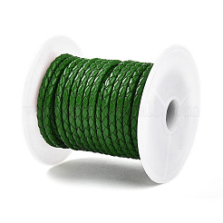 Braided Cowhide Leather Cord&nbsp;NWIR-N005-01K-4mm