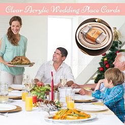 Transparent Acrylic Blank Place Cards&nbsp;TACR-WH0006-07A