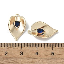 Brass Cubic Zirconia Pendants&nbsp;KK-H482-12G-02