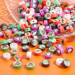 200Pcs Halloween/Christmas Theme Handmade Polymer Clay Beads&nbsp;CLAY-SC0001-44