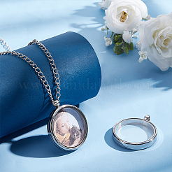 2Pcs 304 Stainless Stee Locket Pendants&nbsp;FIND-UN0016-55A