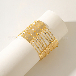 Hollow Brass Rhombus Wide Link Bracelets for Women&nbsp;GM9840