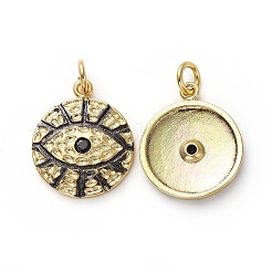 Brass Micro Pave Cubic Zirconia Pendants&nbsp;KK-I658-55